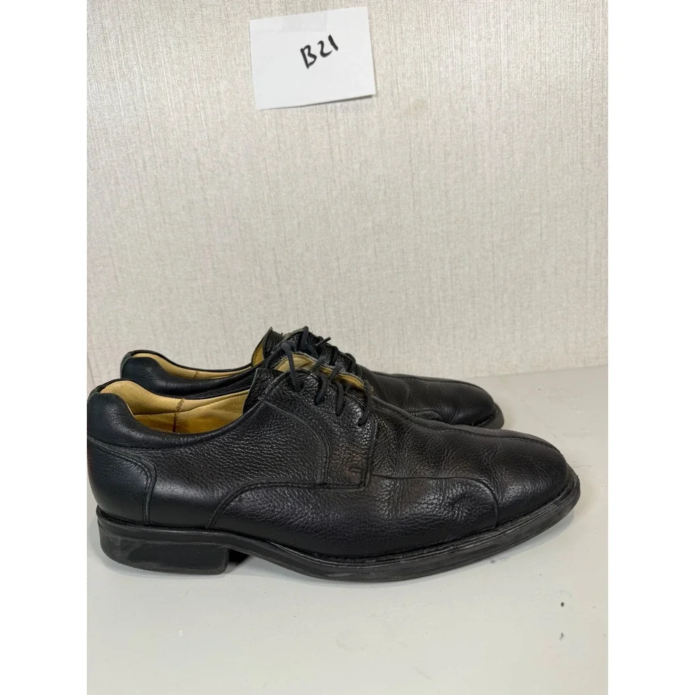 Belvedere Baybridge Men's Black Oxfords Dress Shoes Split Toe Leather‎ Size 9.5M